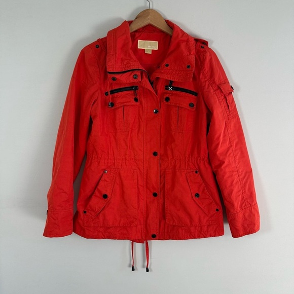 Michael Kors Jackets & Blazers - Michael Kors Vibrant Red Utility Jacket, Size S